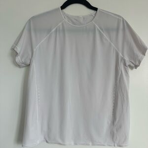 Lululemon UV Protection Running Short Sleeve White Athletic Top Size 6